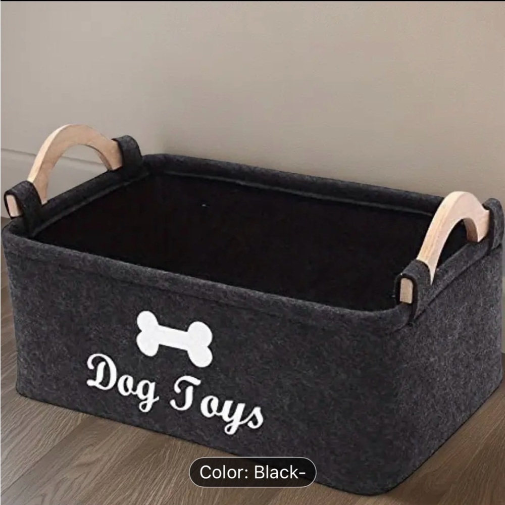 Black Dog Toy Storage Bin